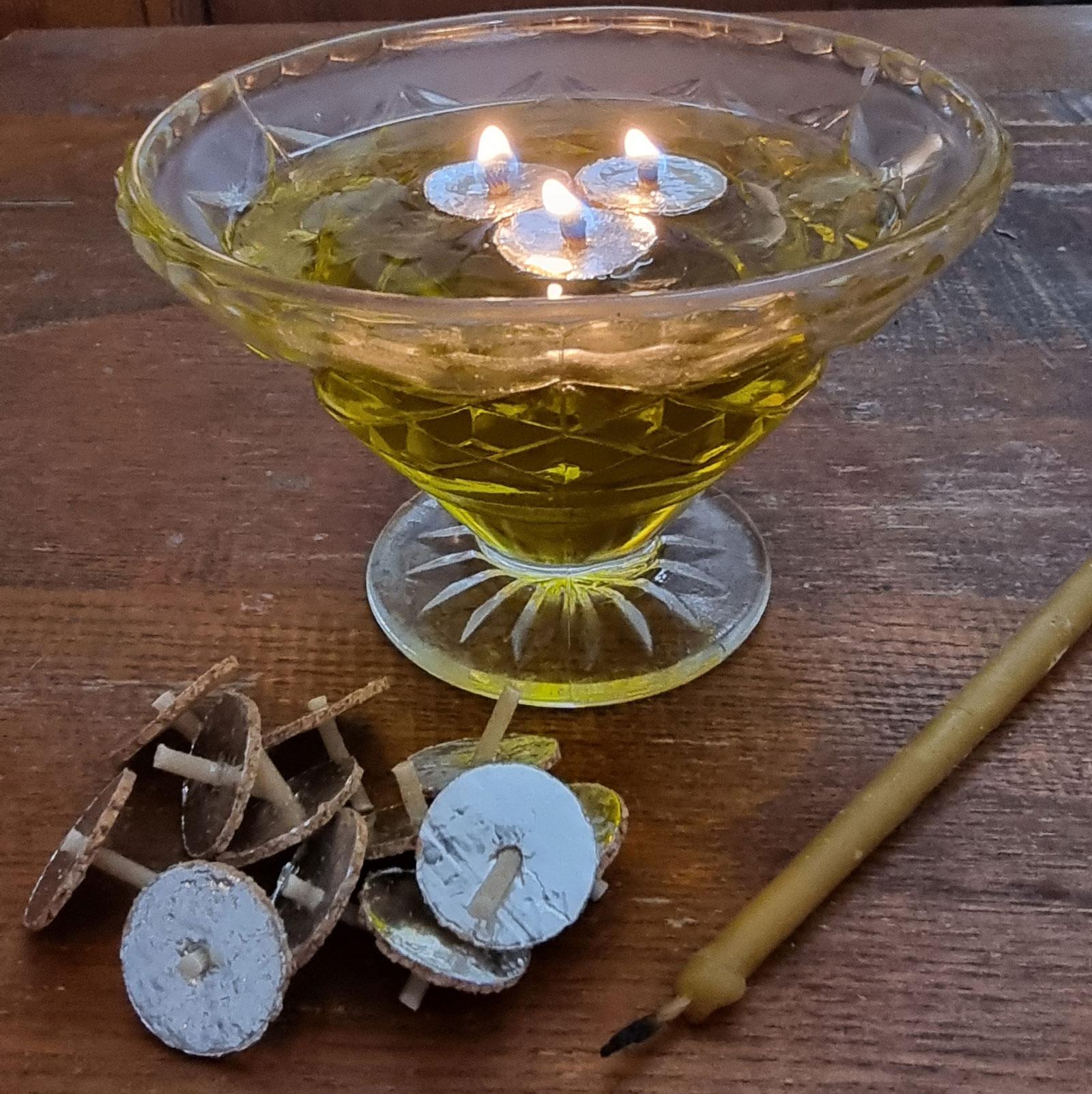 Candle Wicks From Beeswax for Floating Candles Cooking Oil Vigil